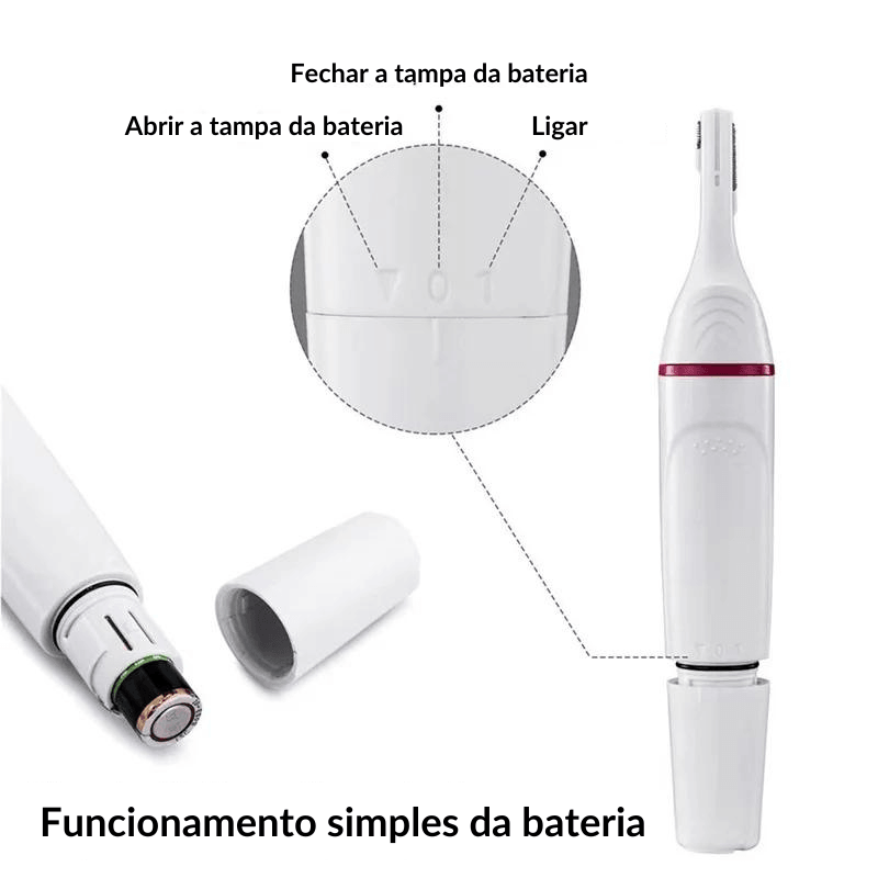 Depilador Feminino 5 em 1 Depillata: Aparelho Multifuncional sem dor para Remoção de Pelos. Sobrancelhas, Corpo e Rosto - Aura Beauty 