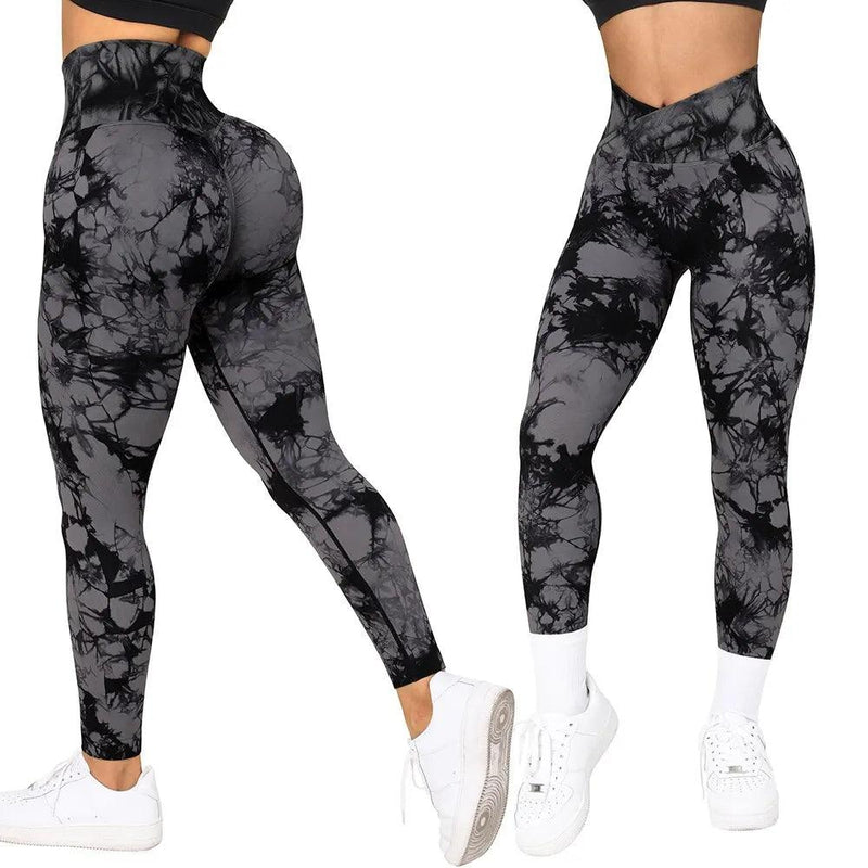 Calça Legging Fitness Tie Dye para Academia - Legging Esportiva Feminina - Aura Beauty 