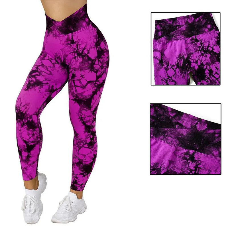 Calça Legging Fitness Tie Dye para Academia - Legging Esportiva Feminina - Aura Beauty 